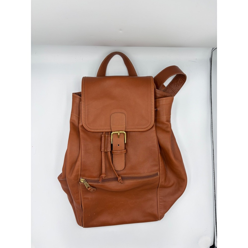 Vintage Coach Cognac Leather Backpack Made in USA 4090-301 Drawstring Buckle